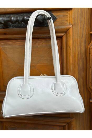 SHIKIRTI Double Handle Baguette Model Shiny Women's Shoulder Bag