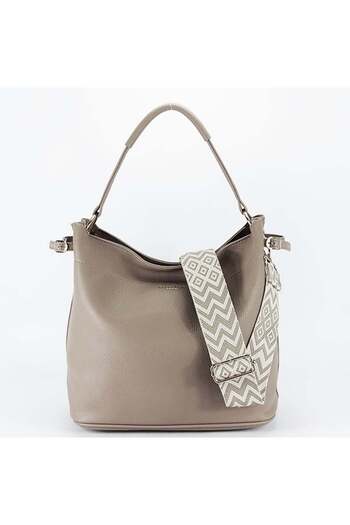Flora&Co Paris beige taupe bag with removable pouch B-F6966 M11