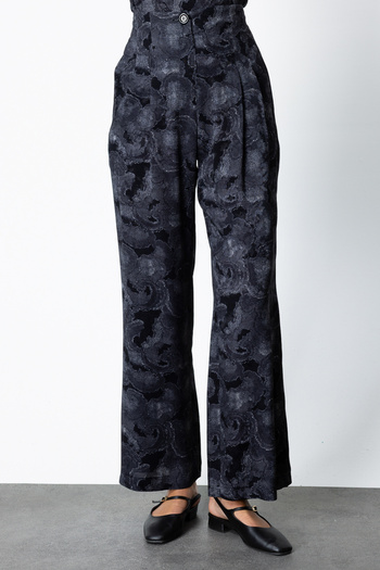 On Fashion On Patterned Wide Leg Trousers-64311