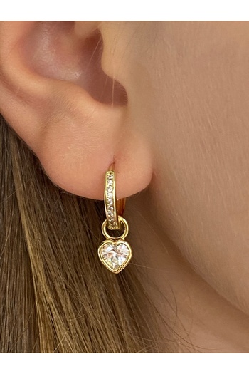 Lucios Vip Dangling Heart Children's Earrings (Suitable for Ages 7-15).