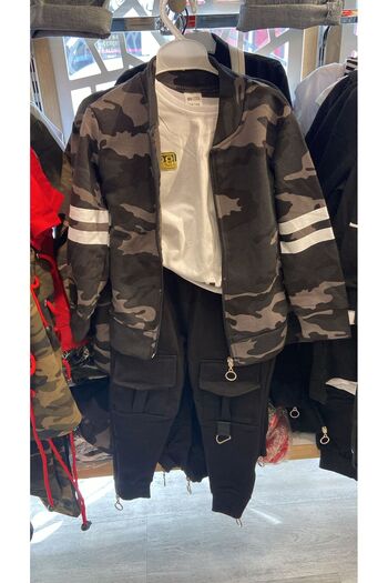 KOKOŞ BEBEK Camouflage Patterned 3-Piece Boy's Suit