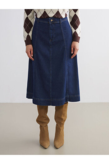 LC Waikiki Sparkling Choices from Shining Store |   Loose Fit Jean Skirt