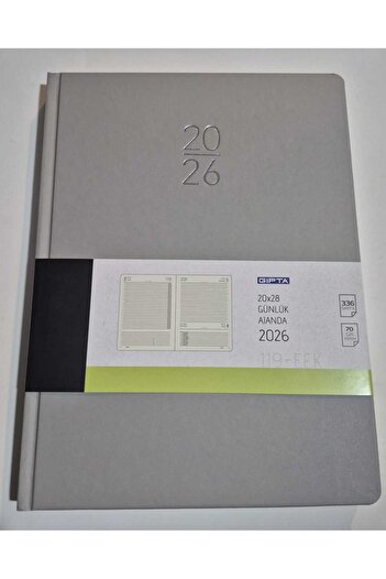 Gıpta 2026 AJANDA 20X28 GÜNLÜK AJANDA 119_ECK GRİ