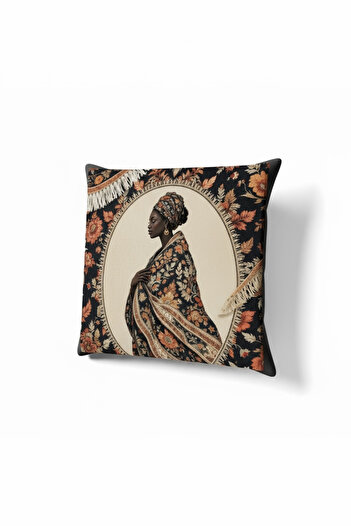 FARCY Faux Leather Decorative Framed Patterned Stuffed Pillow Gift Throw Pillow Cushion 43X43 cm