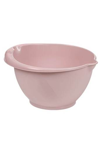 SHOPIENS Plastic Mixing Bowl Shopiens®, Powder Pink, with Interior Graduation, 3 L