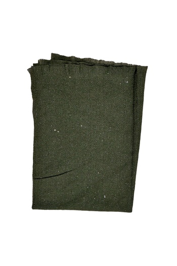 velve Serene Luxe long scarf, with lurex and cashmere, Khaki, 200x70 cm