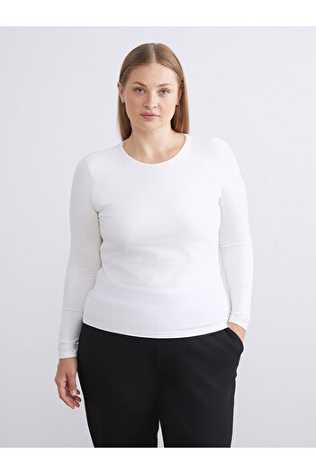 LC Waikiki Plus Size Crew Neck Women's Bodysuit