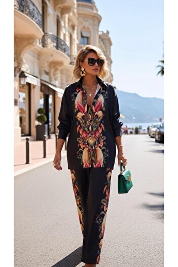 Butik Şenel Luxury Botanical Satin Set