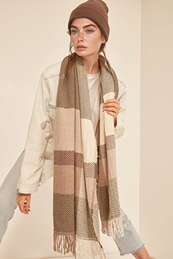 bacc Camel Double-Sided Thick Shoulder Shawl Scarf Bcnsv-25Wt1035