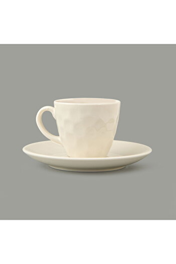 MATMEL Kitchen Hammer 6-Piece Coffee Cup Set - Cream - 90 ml