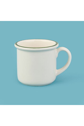 MATMEL Kitchen Zest Coffee Cup - Cream / Green - 90 ml