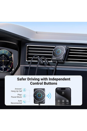 Ugreen Adaptor audio Jack Bluetooth 5.4 Ugreen, negru, 35002