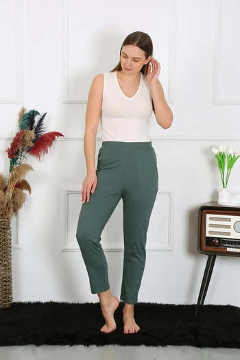 emosavm Fashion Women's Cotton Khaki Single Bottom Pajamas