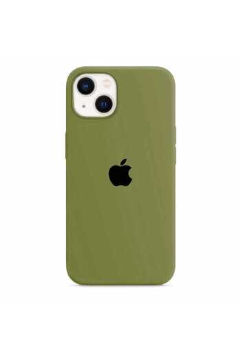 Apple Silicone Case for iPhone 15 Plus, Army Green