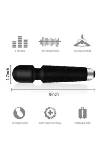 Fstyle Rechargeable electric massager made of silicone, made of safe, waterproof materials, suitable for sensitive skin