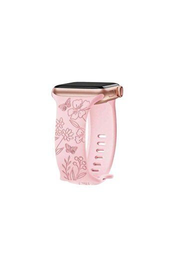 Apple Curea Ceas Watch Flower Silicon Pink 38/40/41mm