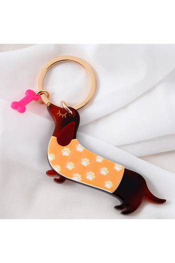 Choice F352 1PC Personalized Black Dog Keychain