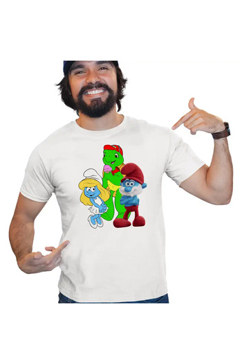 OEM Men's T-Shirt Franklin Smurfs Papa Smurf Smurfette
