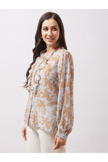 Globus By Styli Multi Ruffle Detail Georgette Top