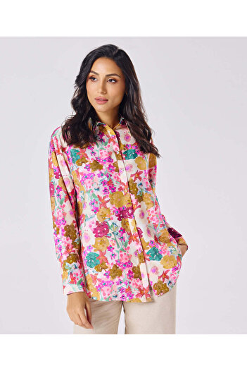 Zigzag Oversized Printed Shirt