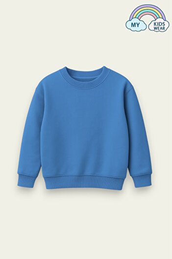 My Kids Wear Unisex Children's Basic Sweatshirt with Raised Letters 12132