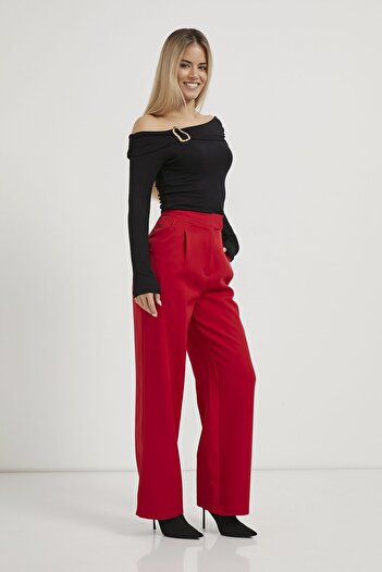 Arma Life Armalife 3108 Beli Elastic Cirt Closure Palazzo Women's Pants