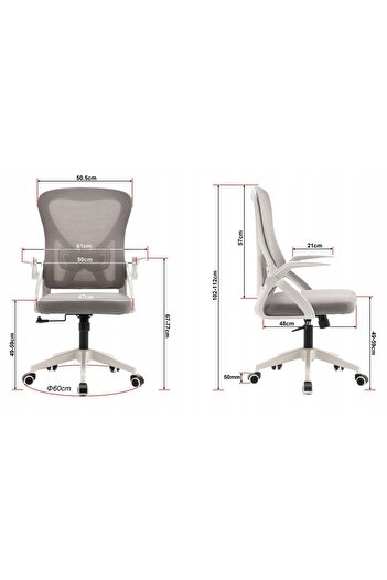 RFAN Office Chair, WF-003, Grey-White
