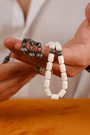 dergah tesbih De-Ve Ke-Miği Silver Kazaz Design Prayer Beads