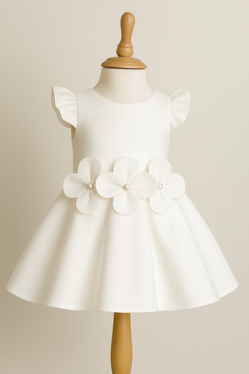 SOFYELLA White 3 Flower Dress