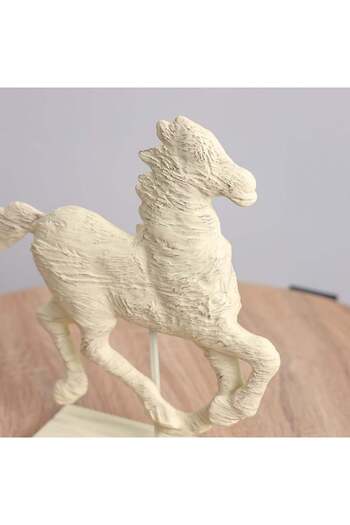 Danube Home Venice Polyresin Galloping Horse – Elegant Decorative Sculpture for Home & Office 35.6x7.6x36.8 cm