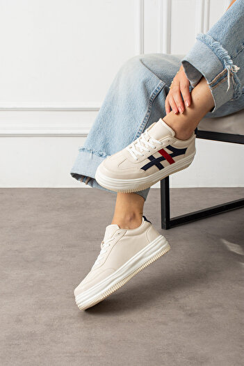 pasyone Beige Women's Casual Stylish Sneaker Sports Shoes