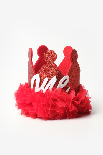 Le Mabelle Red 1 Year Old Queen Birthday Crown