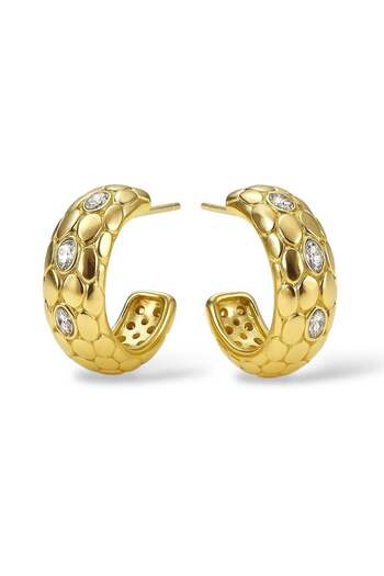 neslyaccessories Rain Flower Desn Hoop Earrings (Large)