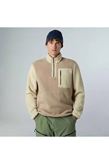 THE NORTH FACE Yumiori Men's Beige Fleece Sweatshirt (Nf0A883Seoz1)