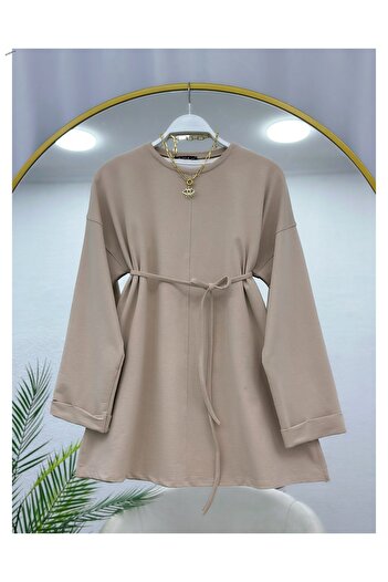 YEDİLALE Lace-Up Zero-Neck Oy.Sho Tunic