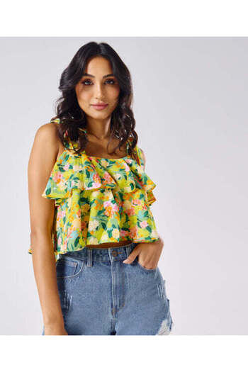 Zigzag Mini Printed Top