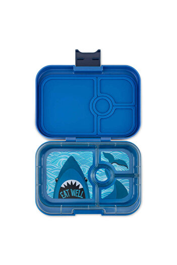 YumBox Leakproof Bento Box for Sandwiches - Surf Blue with Shark Tray
