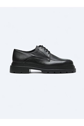 Kip Black Leather Smart Casual Shoes
