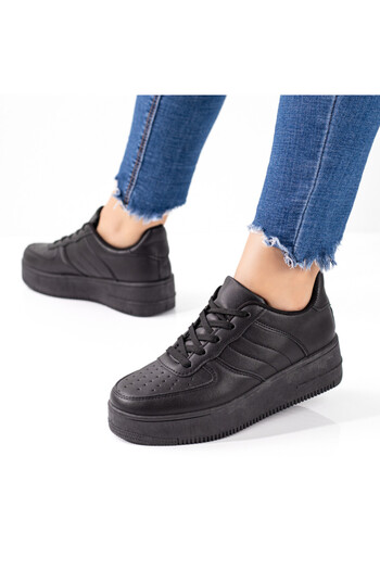 BMoD Black women's sneakers with laces MOD09588