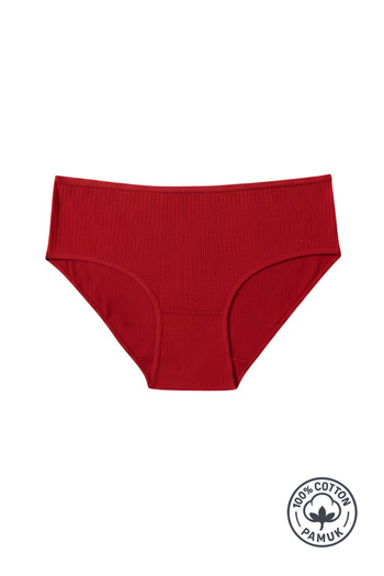 Ladytime 100% Cotton Women's Ribbed Panties 4-Pack Underwear Set - 0910