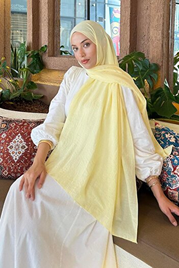 lamelif Comfort Cotton Shawl Yellow