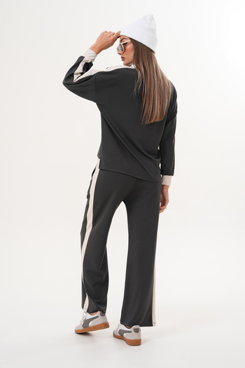 HOFY 1552-1 Striped Wide-Leg Pants