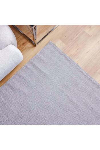 Danube Home Prism Solid Textured Grey Rug 160x230cm – Soft Polyester, Power-Loomed, Jute Backing, Dust-Free