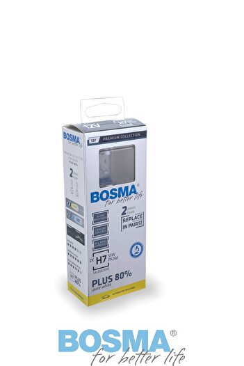 Bosma H7 +80% 12V 55W PX26d 2Buc/Set