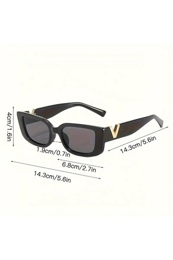 dzmerc Women's Sunglasses Black (V)