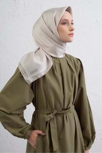 Armine Tivil Pure Silk Scarf 9401 - 85 Cream Mixed Pattern