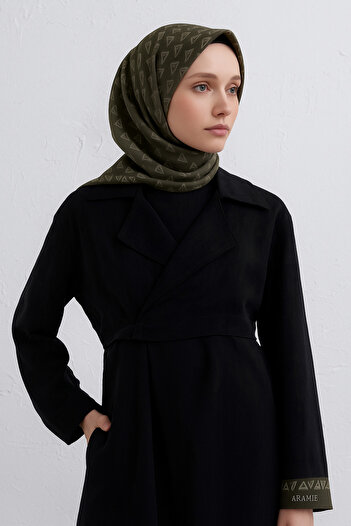 Armine Tivil Pure Silk Scarf 9412 - 83 Πράσινο Μικτό Σχέδιο