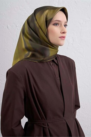 Armine Tivil Pure Silk Scarf 9436 - 10 Πράσινο Μικτό Σχέδιο