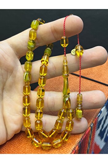 sitre Pointed Capsule Special Fire Amber Prayer Beads