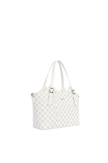 CENGİZ PAKEL Monogram Women's Hand – Shoulder Bag – 7603P - White
